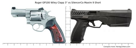 Ruger GP100 Wiley Clapp 3 Vs SilencerCo Maxim 9 Short Size Comparison