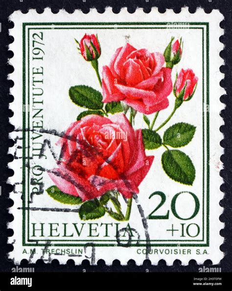 Switzerland Circa A Stamp Printed In The Switzerland Shows