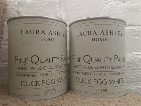 X New Cans Of Laura Ashley Eggshell Paint Duck Egg White In Romsey