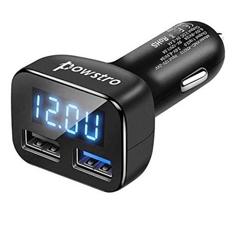 Powstro Qc3 0 Dual USB Car Charger Quick 3 0 2 4A Smart Fast Charging