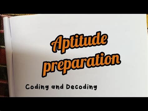 Aptitude Preparation Coding And Decoding Aptitude Question And