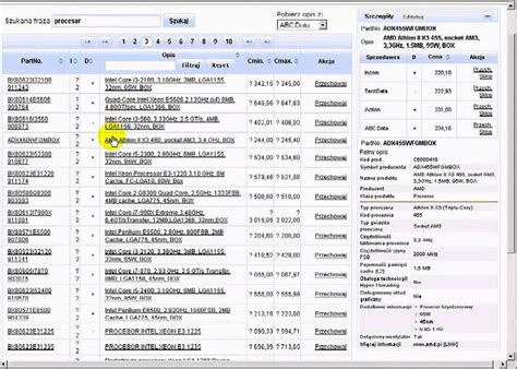 Praca z programem Porównywarka cen dystrybutorów sprzętu IT