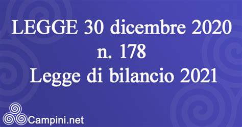 Legge Di Bilancio Legge Dicembre N