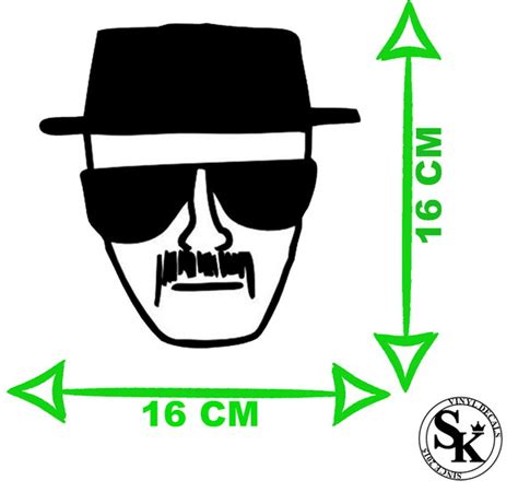 Adesivo Breaking Bad Heisenberg Face 16 Cm X 16 Cm Elo7