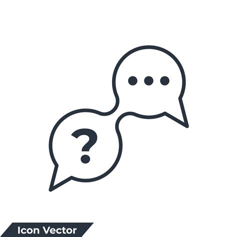 question and answer icon logo vector illustration. question answer symbol template for graphic ...