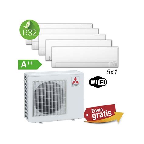 Aire Acondicionado Multisplit 5x1 Mitsubishi MXZ 5F102VF MSZ BT20VGK