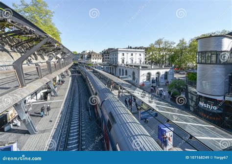 Train station in Zurich editorial stock image. Image of trasnportation ...