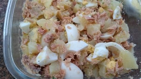 SALADA DE BATATA ATUM E OVOS YouTube