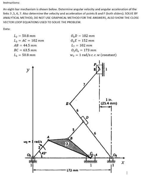 solved   bar mechanism  shown  determine  angular