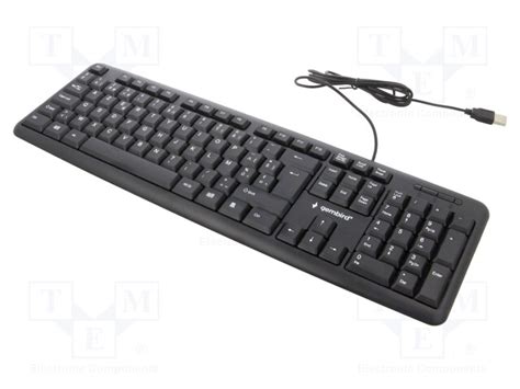 KB-U-103-BE GEMBIRD - Keyboard | black; USB A; BE layout,wired; 1.5m | TME - Electronic components