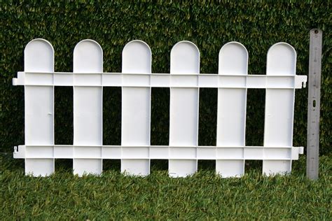 3 X Lengths White Picket Plastic Lawn Grave Edging Fancy Hduty Fencing