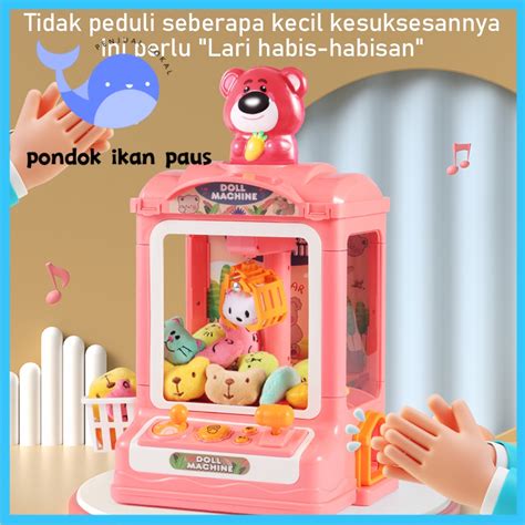 Jual Cod Mainan Claw Machine Mesin Capit Boneka Mini Mainan Mesin