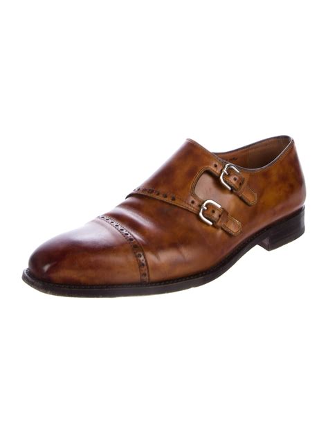 Bontoni Leather Monk Strap Shoes Brown Monk Straps Shoes Boo20017 The Realreal