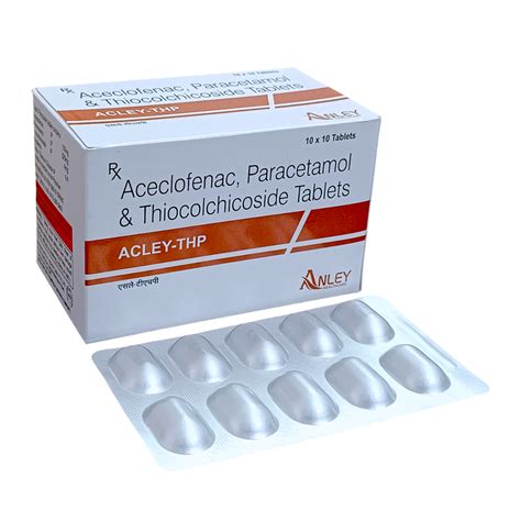 Thiocolchicoside Mg Aceclofenac Mg Paracetamol Mg Packaging