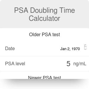 PSA Doubling Time Calculator - Omni