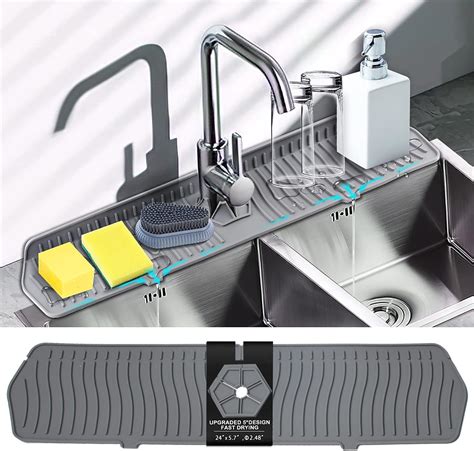 Aynuma Kitchen Faucet Sink Splash Guard X Upgrade Silicone