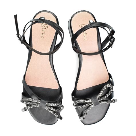 Frontal Calçados - Sandália Godiva Salto Bloco Baixo Laço Frontal Strass Feminina Preta ...