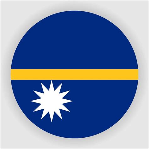 Nauru Flat Rounded National Flag Icon Vector Vector Art At Vecteezy