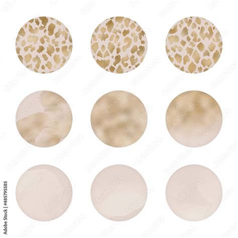 Instagram Social Media Highlight Icons Web Buttons Abstract Minimal Nude Pink Gold Minimal