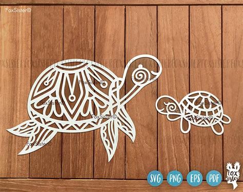 Mama And Baby Turtles Svg For Cricut Silhouette Sea Turtle Etsy In