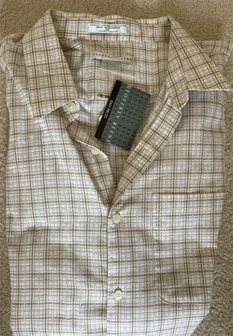 Geoffrey Beene Mens Plaid Dress Shirt Xl Nwt Ebay