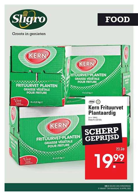 Kern Frituurvet Plantaardig Aanbieding Bij Sligro Folders Nl