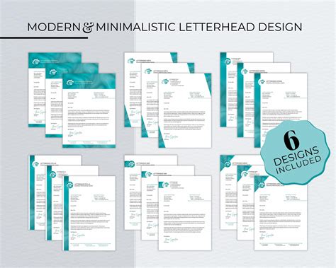 Letterhead Aqua Megabundle B2 Digital Design