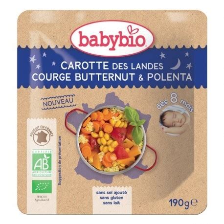 Sachet Carotte Butternut Polenta 190g Babybio