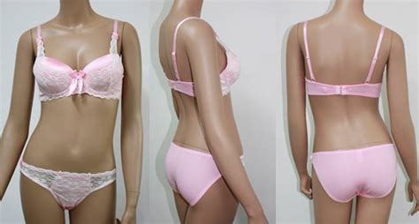 Push Up Bra Panty Set Underwear Lingerie Bustier Girl Pink Aa A B C Ebay