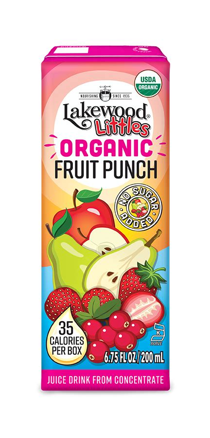 Lakewood Littles Organic Fruit Punch Juice Boxes Lakewood Organic