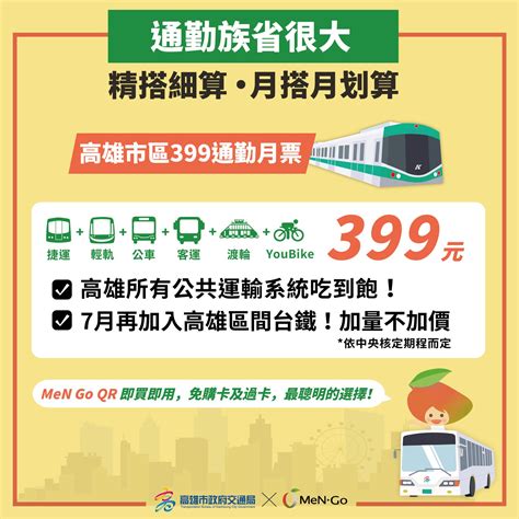 高雄月票399元購買時間及使用地點捷運 公車 輕軌 Youbike都能用南高屏月票吃到飽可搭台鐵 客運 2023 CP值