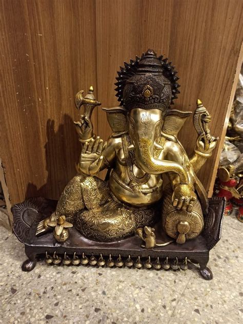 Golden Brass Ganesha Statue Temple At Rs 1000 In New Delhi ID