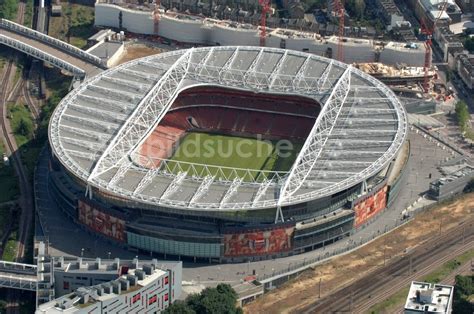 Luftbild London Sportstätten Gelände der Arena des Stadion Emirates