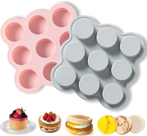 2 Pcs Air Fryer Muffin Pan Reusable Silicone Air Fryer Baking Pan Non