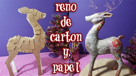 Reno Decorativo Hecho De Cart N Y Papel Tutorial Y Archivo Descargable