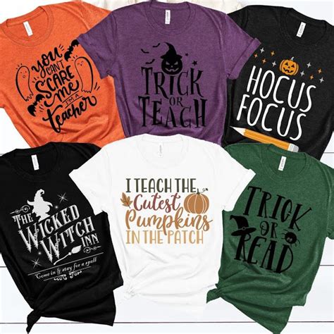 Teacher Halloween Graphic Tees 1499 Teacher Shirt Designs