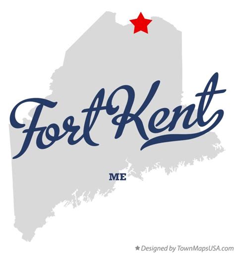 Map of Fort Kent, ME, Maine