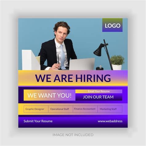 Premium Vector We Are Hiring Job Vacancy Square Banner Or Social