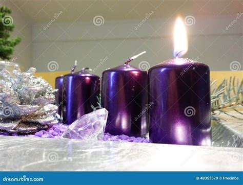 Candles stock image. Image of arrangement, candles, advent - 48353579