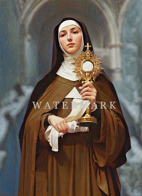 St. Clare of Assisi Custom Digital Oil Painting DIGITAL DOWNLOAD - Etsy