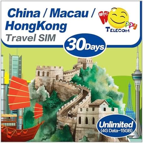 Happy China Sim Card Mainland China Hong Kong Macau Days