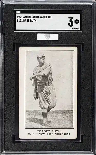 The Best Babe Ruth Baseball Cards Recent Prices Values