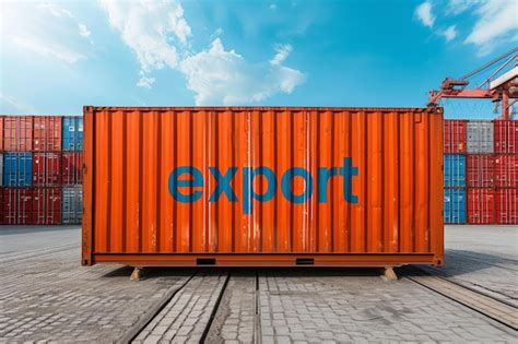Premium AI Image | The word export on the side of a global shipping