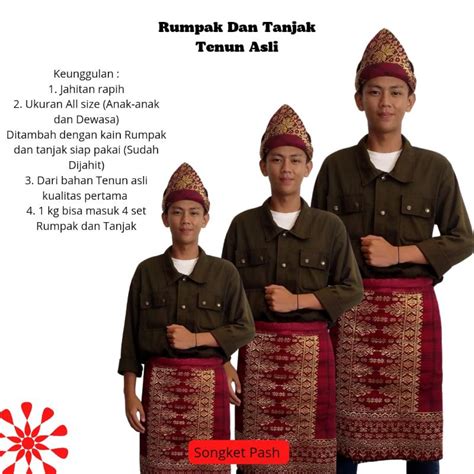 Jual Tanjak Dan Rumpak Songket Tenun Asli Khas Palembang Songket Pash