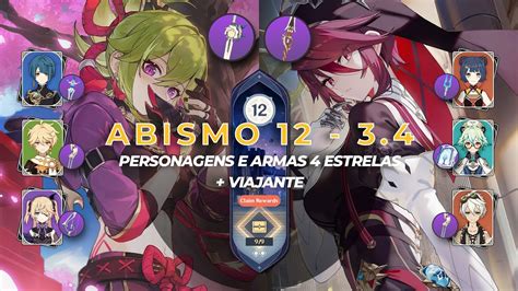 Personagens E Armas Estrelas Viajante Novo Abismo Da