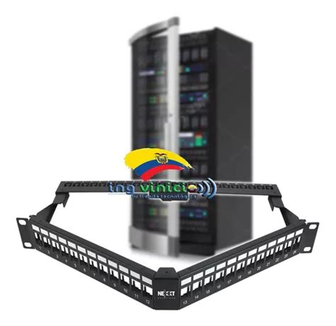 Patch Panel Angular Nexxt Modular 24 Puertos Cat6a Blindado MercadoLibre