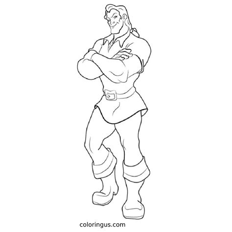 Gaston Coloring Page | Coloringus.com