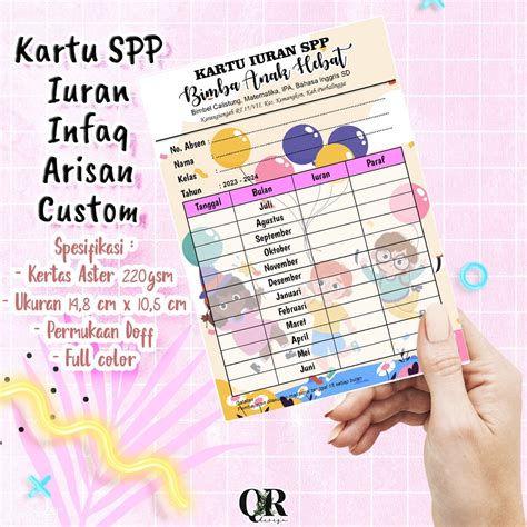 Jual Kartu Spp Iuran Infaq Arisan Custom Suka Suka Shopee Indonesia