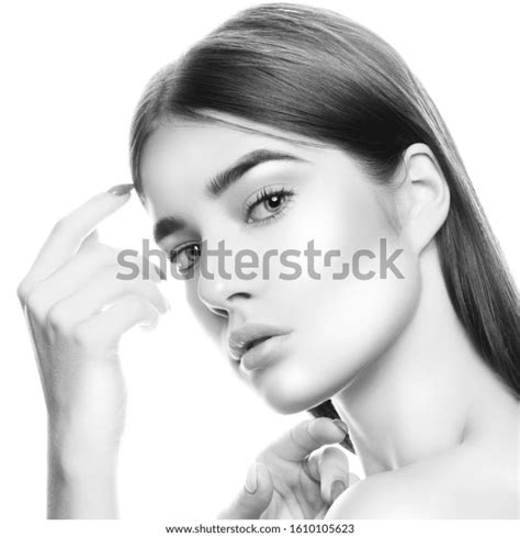 Beauty Caucasian Model Girl Nude Makeup Stock Photo 1610105623 Shutterstock