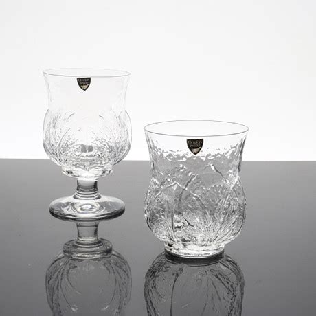 LARS HELLSTEN Glasservisdelar 18 Delar Eden Orrefors Glas